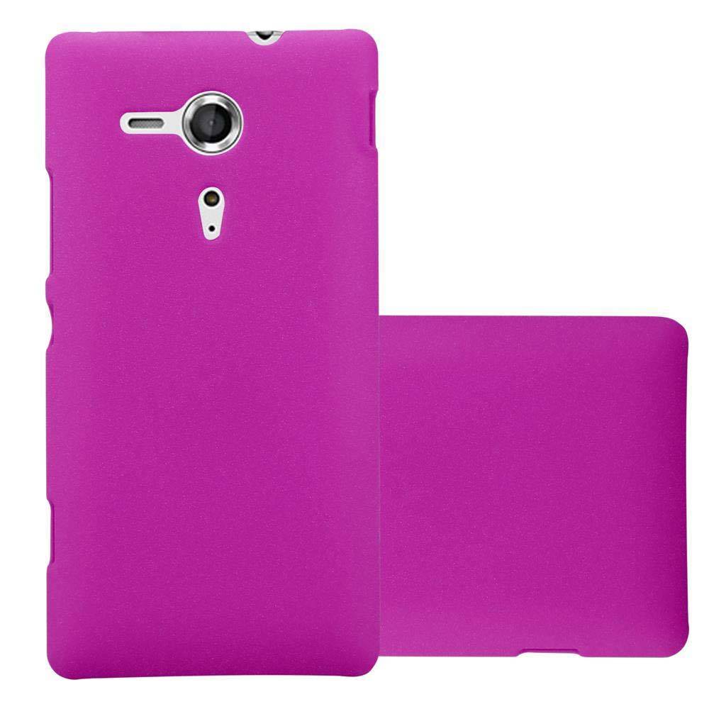 Cadorabo Schutzhülle für Sony Xperia SP Hülle in Pink Etui Hard Case Handyhülle Cover