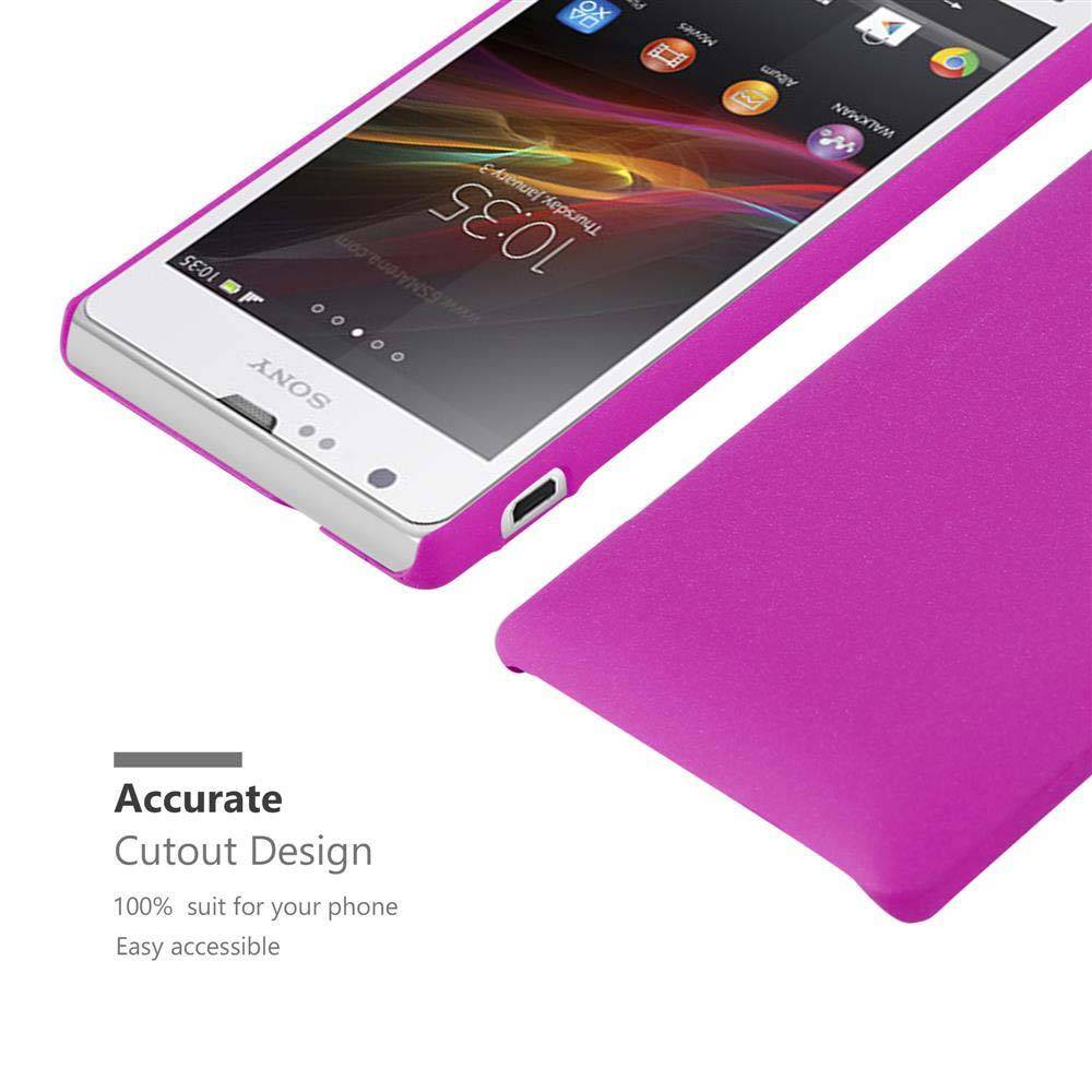 Cadorabo Schutzhülle für Sony Xperia SP Hülle in Pink Etui Hard Case Handyhülle Cover