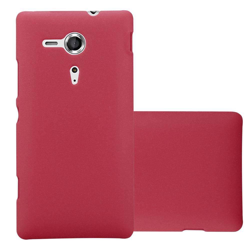 Cadorabo Schutzhülle für Sony Xperia SP Hülle in Rot Etui Hard Case Handyhülle Cover