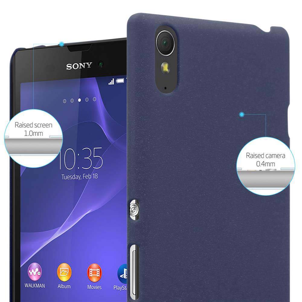 Cadorabo Schutzhülle für Sony Xperia T3 Hülle in Blau Etui Hard Case Handyhülle Cover