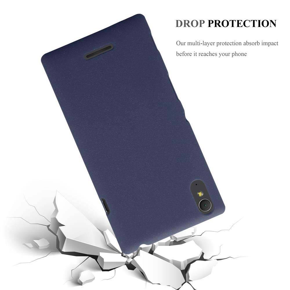 Cadorabo Schutzhülle für Sony Xperia T3 Hülle in Blau Etui Hard Case Handyhülle Cover