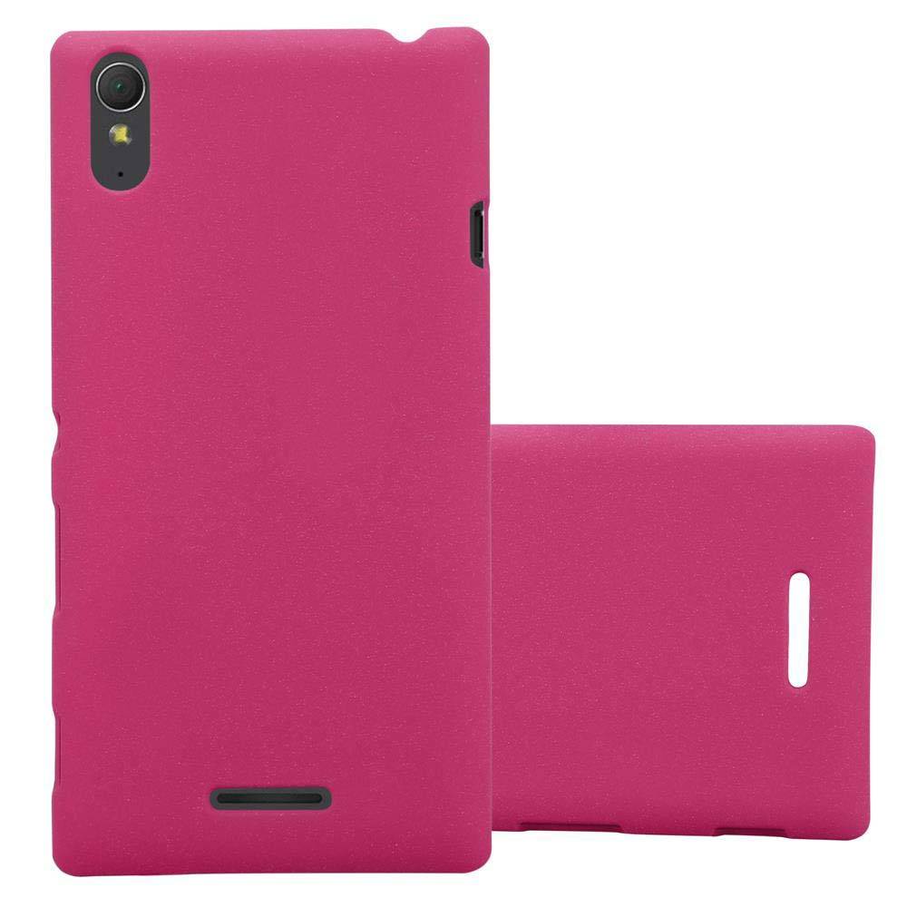 Cadorabo Schutzhülle für Sony Xperia T3 Hülle in Pink Etui Hard Case Handyhülle Cover