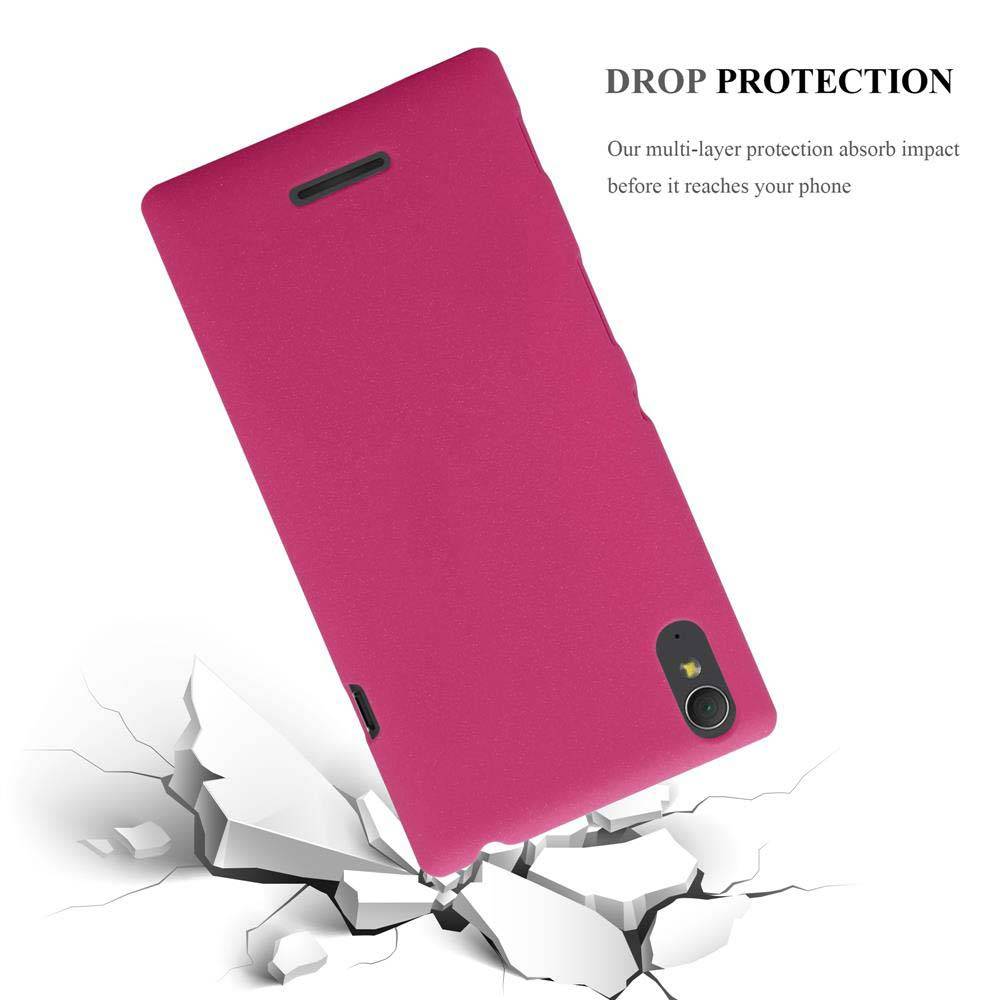 Cadorabo Schutzhülle für Sony Xperia T3 Hülle in Pink Etui Hard Case Handyhülle Cover