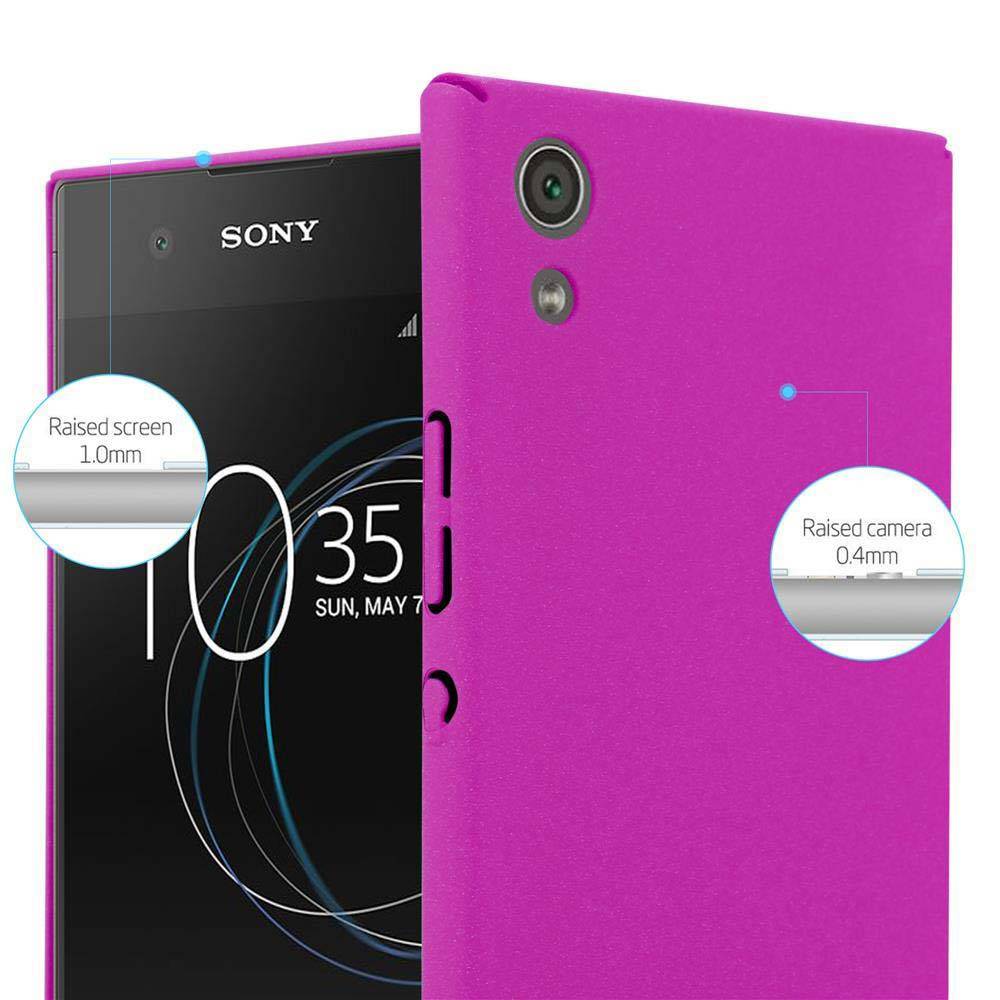 Cadorabo Schutzhülle für Sony Xperia XA1 Hülle in Pink Etui Hard Case Handyhülle Cover