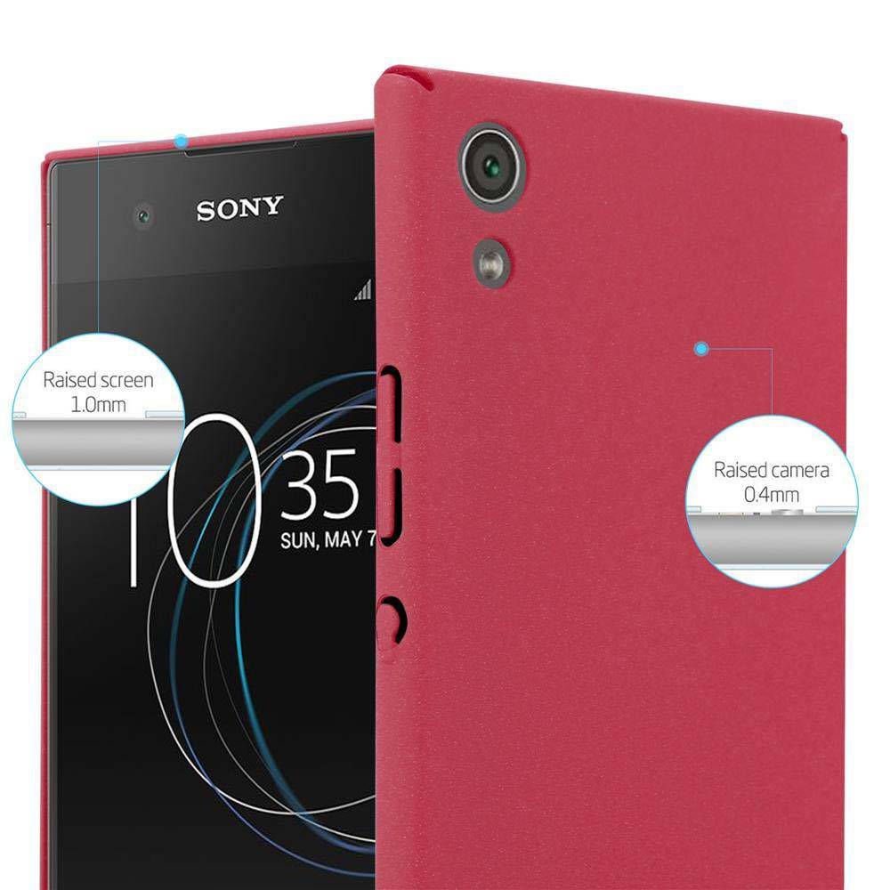 Cadorabo Schutzhülle für Sony Xperia XA1 Hülle in Rot Etui Hard Case Handyhülle Cover