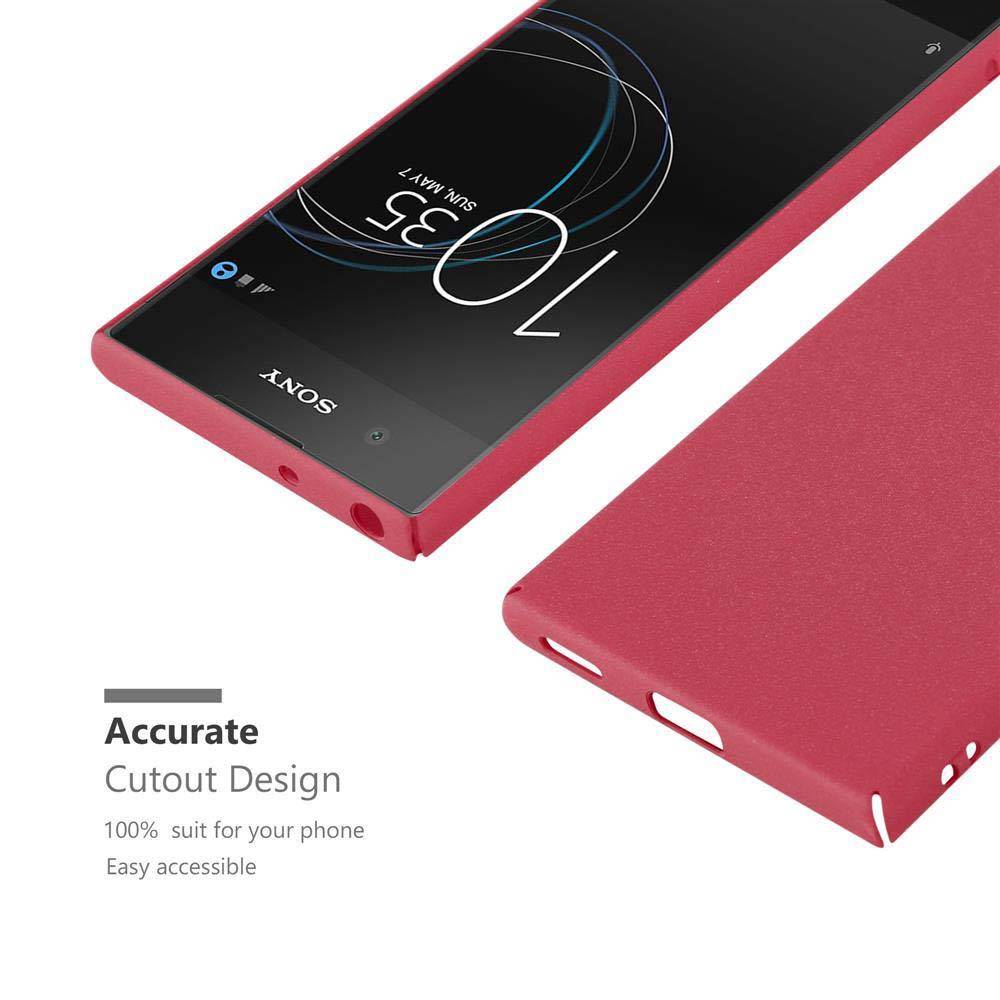 Cadorabo Schutzhülle für Sony Xperia XA1 Hülle in Rot Etui Hard Case Handyhülle Cover