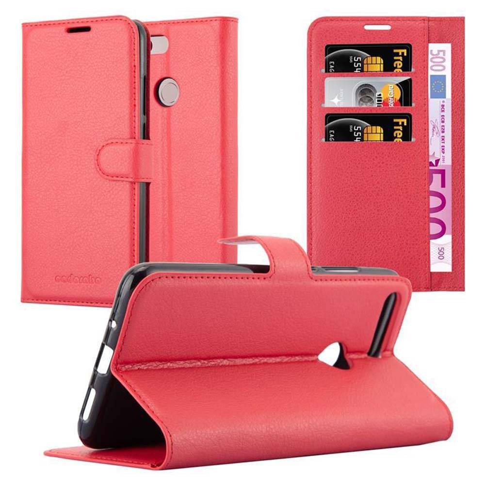 Cadorabo Hülle für ZTE Nubia N3 Schutz Hülle in Rot Handyhülle Etui Case Cover Magnetverschluss