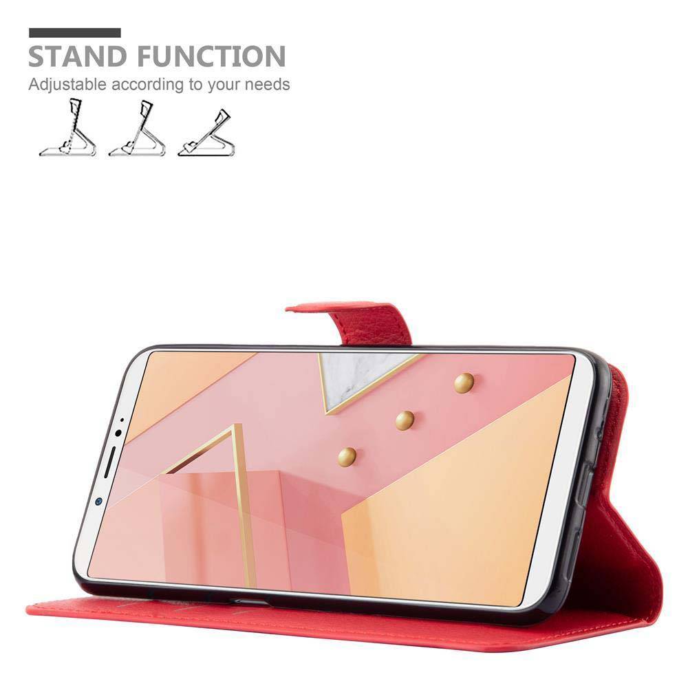 Cadorabo Hülle für ZTE Nubia N3 Schutz Hülle in Rot Handyhülle Etui Case Cover Magnetverschluss