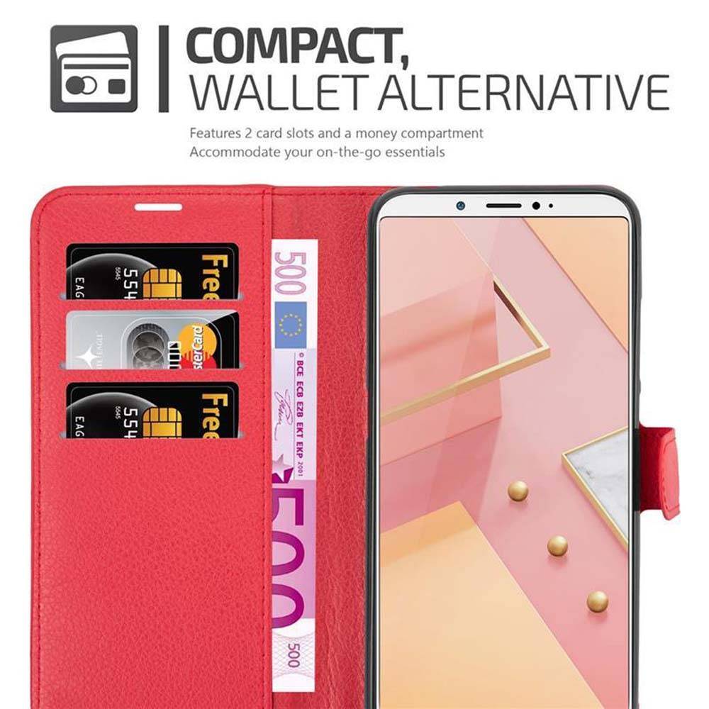 Cadorabo Hülle für ZTE Nubia N3 Schutz Hülle in Rot Handyhülle Etui Case Cover Magnetverschluss