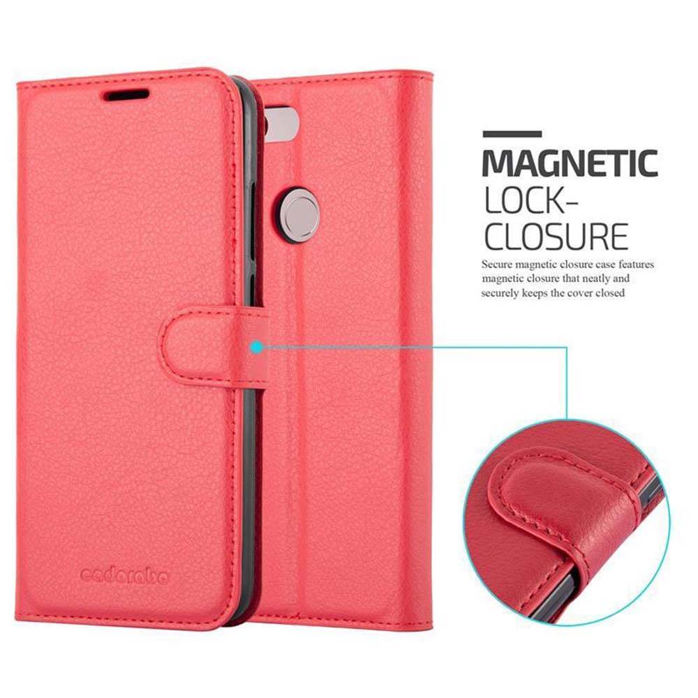 Cadorabo Hülle für ZTE Nubia N3 Schutz Hülle in Rot Handyhülle Etui Case Cover Magnetverschluss