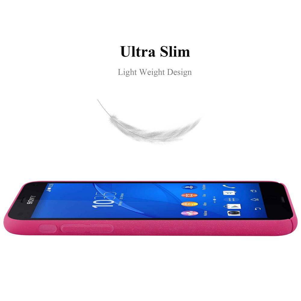 Cadorabo Schutzhülle für Sony Xperia Z3 COMPACT Hülle in Pink Etui Hard Case Handyhülle Cover