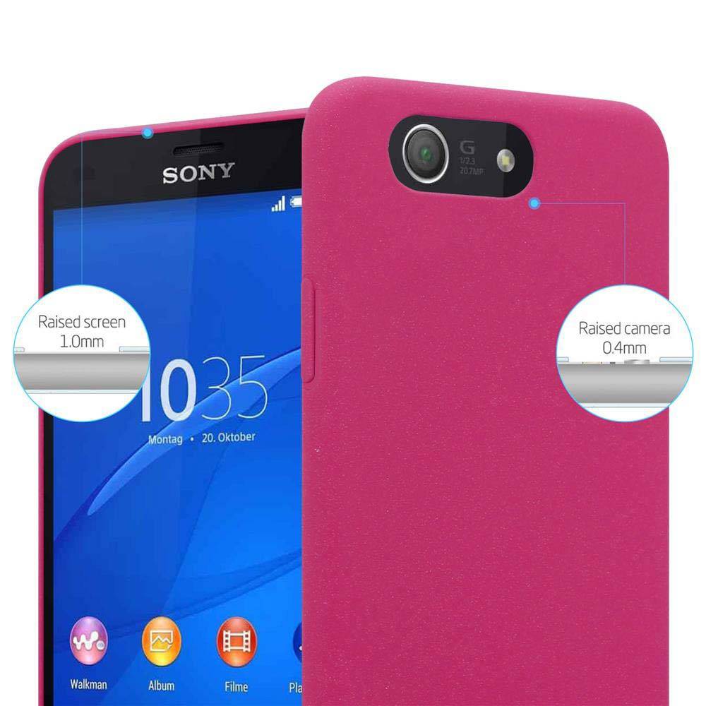 Cadorabo Schutzhülle für Sony Xperia Z3 COMPACT Hülle in Pink Etui Hard Case Handyhülle Cover