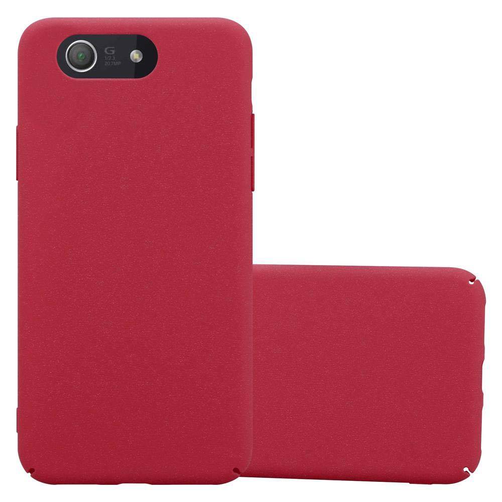 Cadorabo Schutzhülle für Sony Xperia Z3 COMPACT Hülle in Rot Etui Hard Case Handyhülle Cover