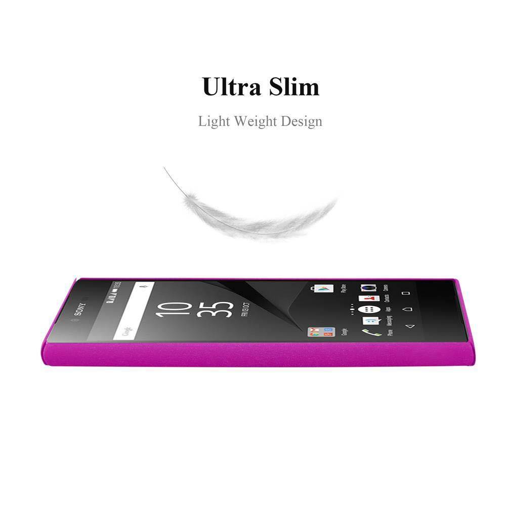 Cadorabo Schutzhülle für Sony Xperia Z5 Hülle in Pink Etui Hard Case Handyhülle Cover