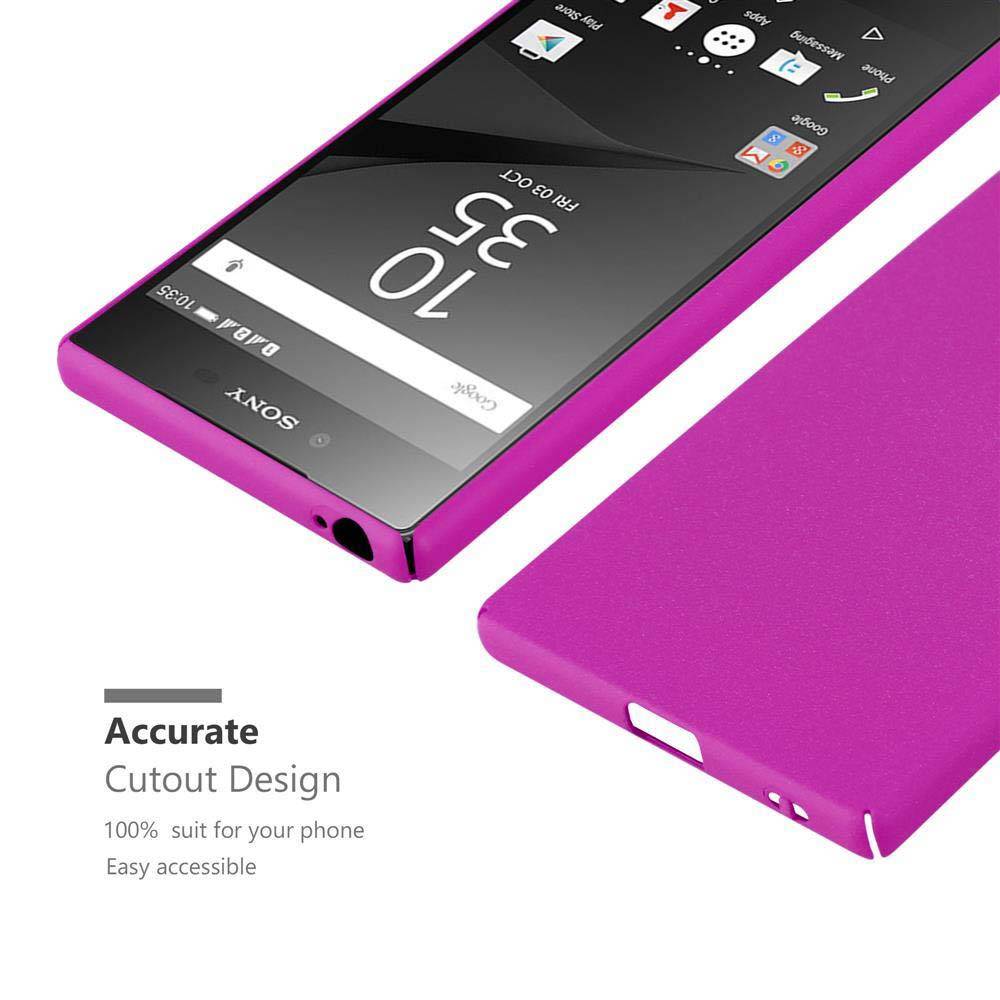 Cadorabo Schutzhülle für Sony Xperia Z5 Hülle in Pink Etui Hard Case Handyhülle Cover