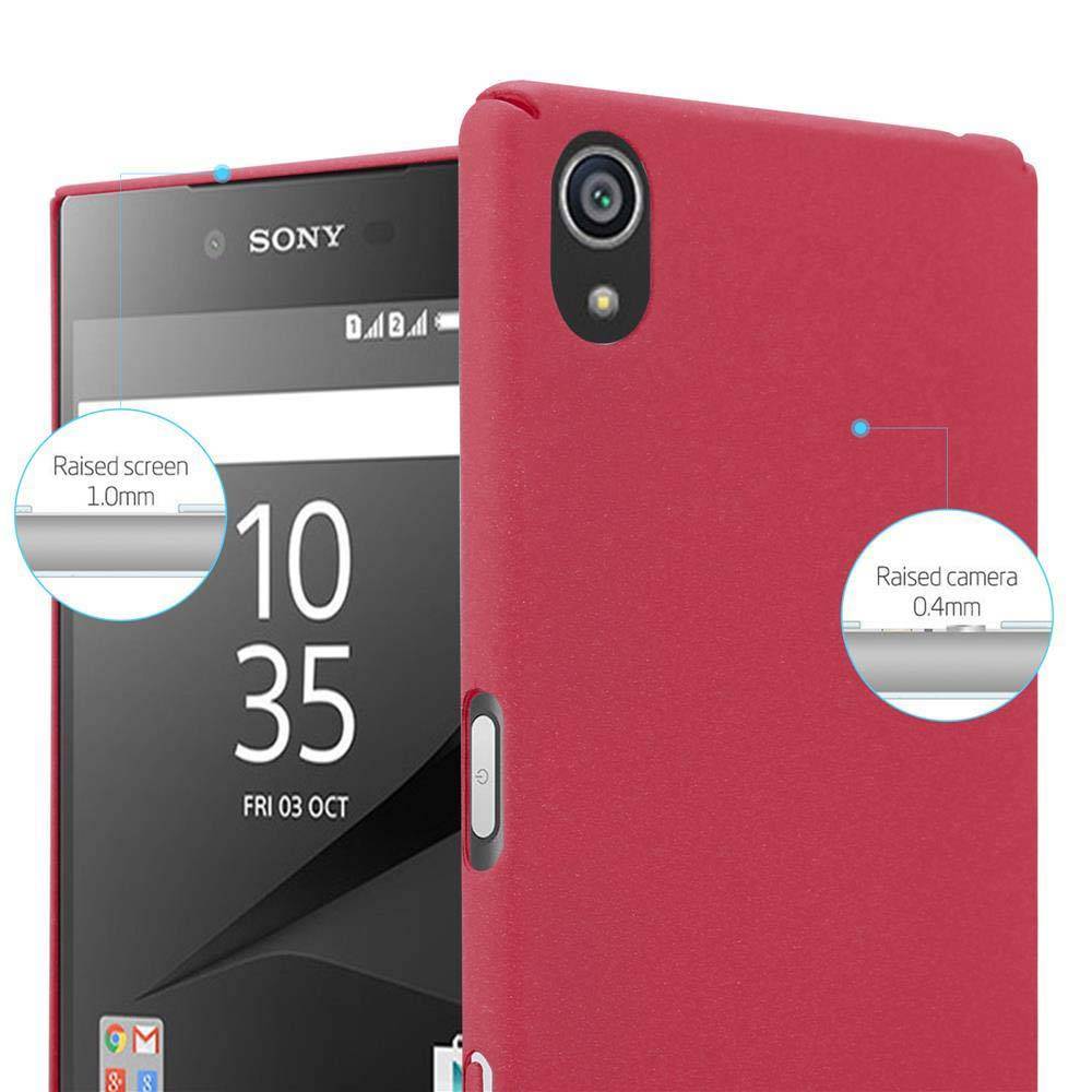 Cadorabo Schutzhülle für Sony Xperia Z5 Hülle in Rot Etui Hard Case Handyhülle Cover