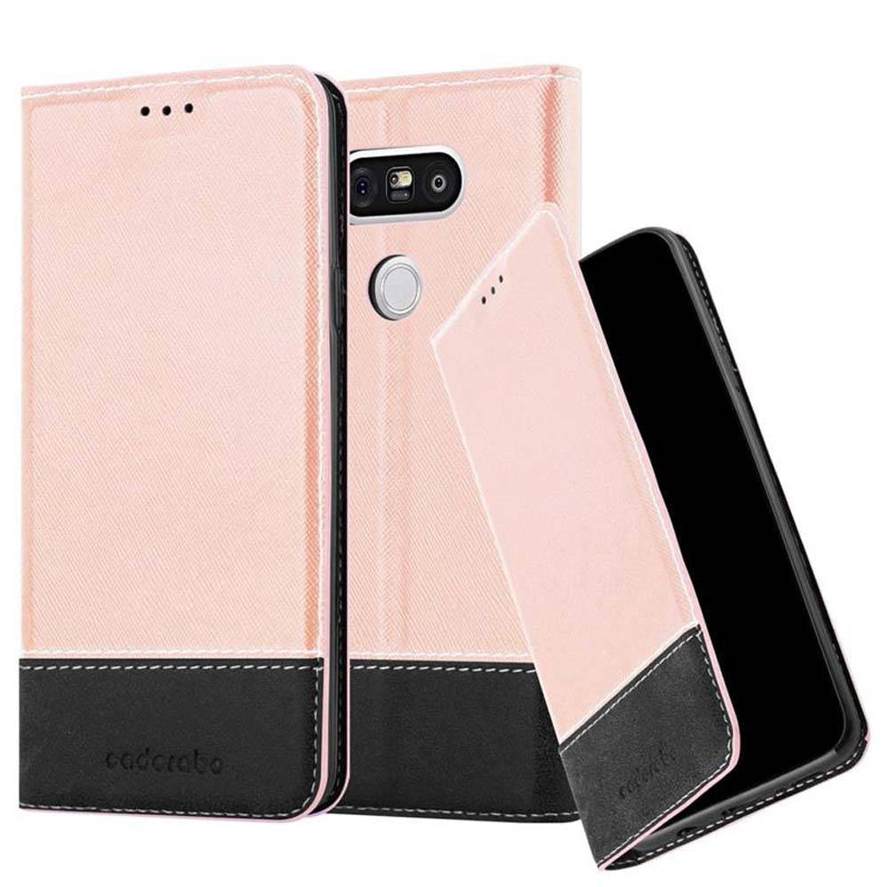 Cadorabo Hülle für LG G5 Schutzhülle in Rosa SHandyhülle Book Case Etui Kunstleder
