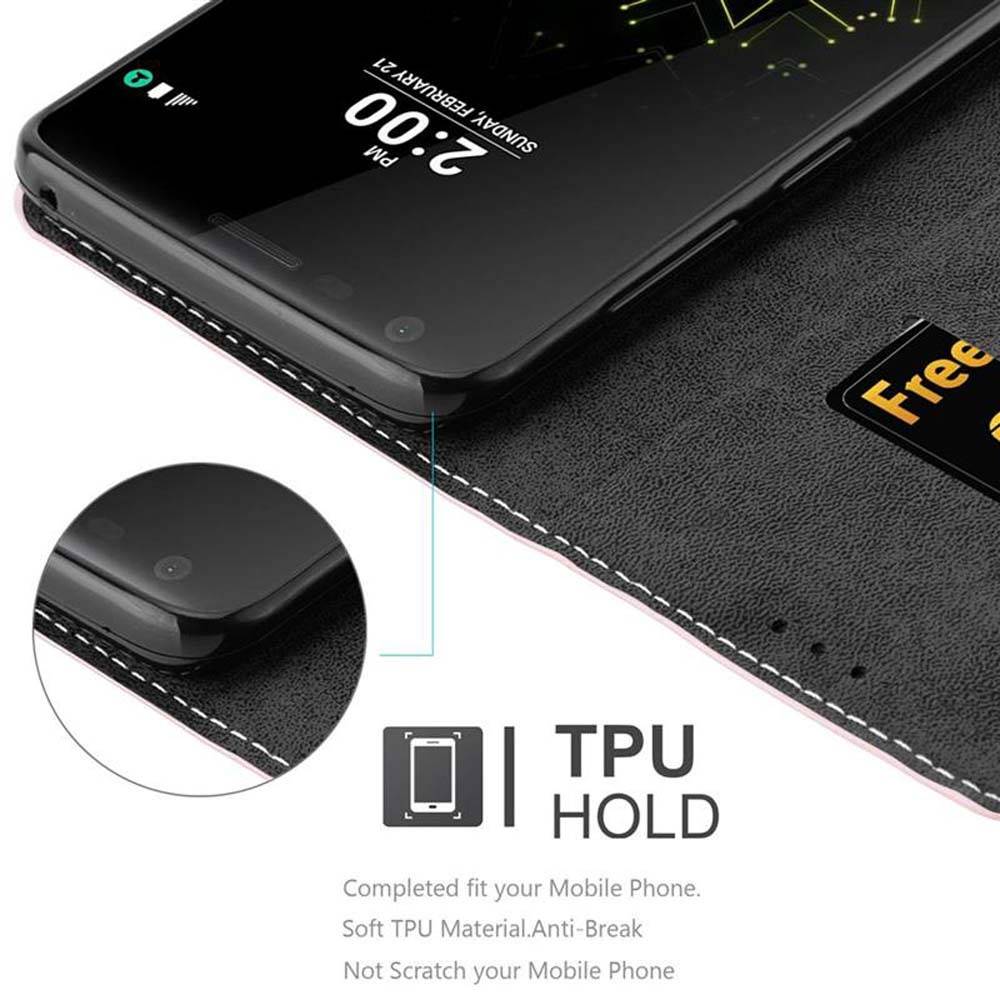 Cadorabo Hülle für LG G5 Schutzhülle in Rosa SHandyhülle Book Case Etui Kunstleder