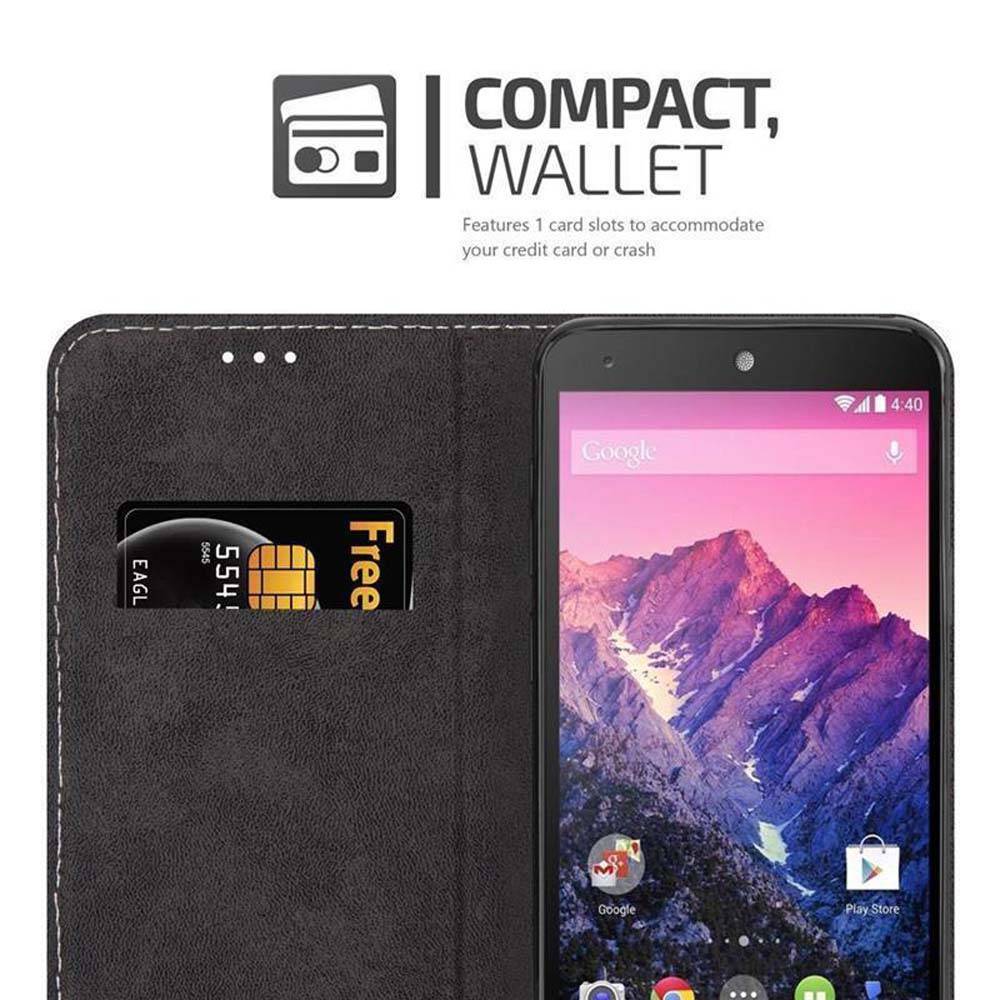 Cadorabo Hülle für LG Google NEXUS 5 Schutzhülle in Blau SHandyhülle Book Case Etui Kunstleder