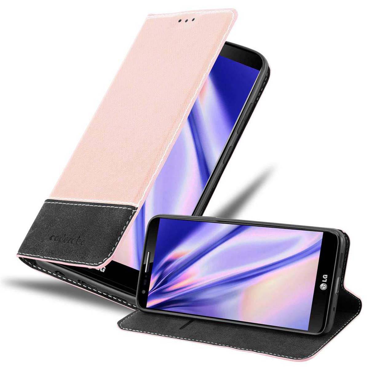 Cadorabo Hülle für LG G2 Schutzhülle in Rosa SHandyhülle Book Case Etui Kunstleder