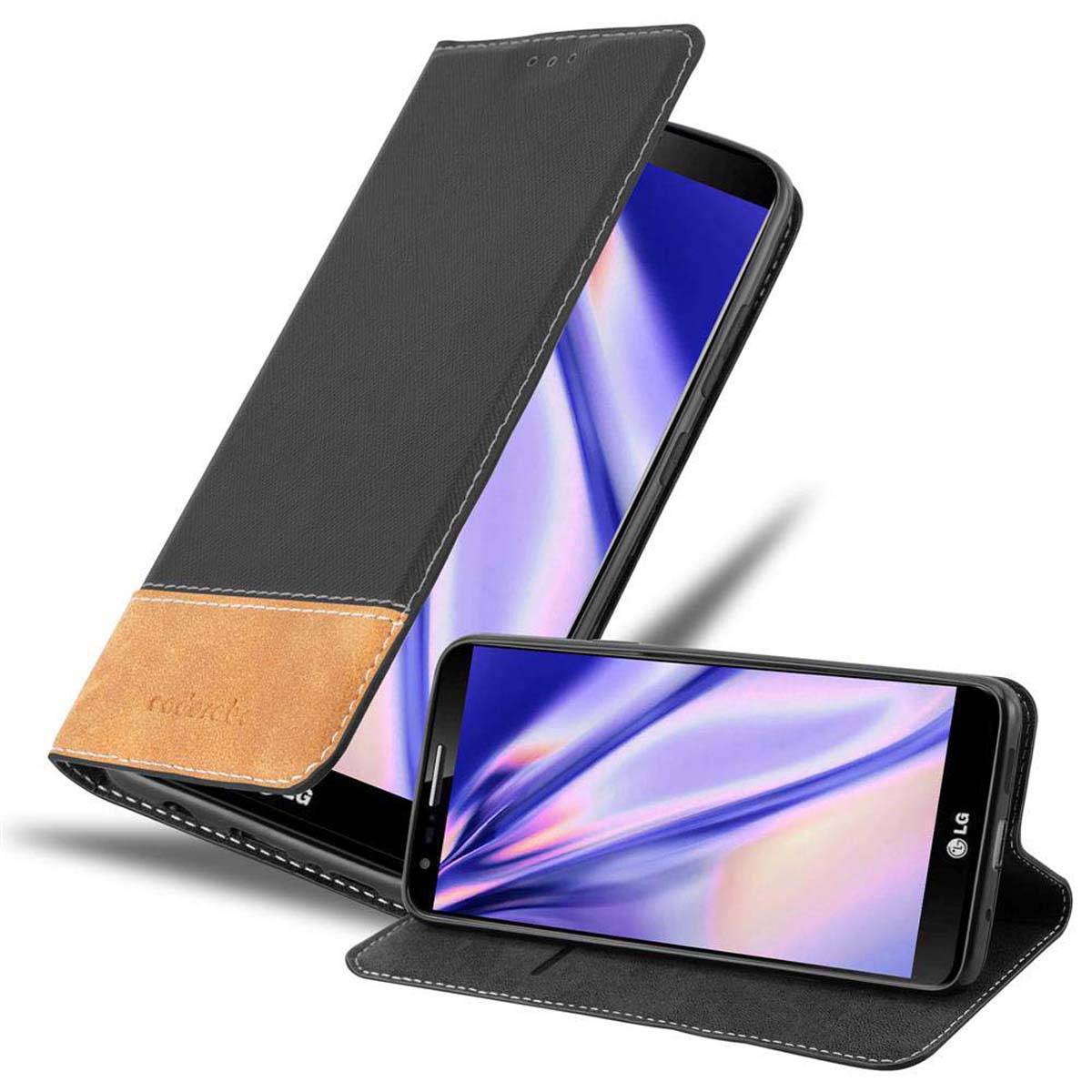 Cadorabo Hülle für LG G2 Schutzhülle in Schwarz SHandyhülle Book Case Etui Kunstleder