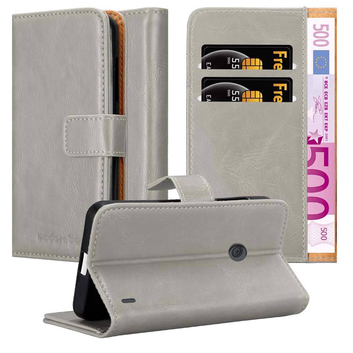 Cadorabo Hülle für Nokia Lumia 520 / 521 Schutzhülle in Braun Handyhülle Book Tasche Case Etui Luxury