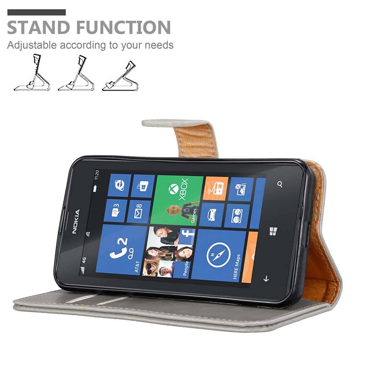 Cadorabo Hülle für Nokia Lumia 520 / 521 Schutzhülle in Braun Handyhülle Book Tasche Case Etui Luxury