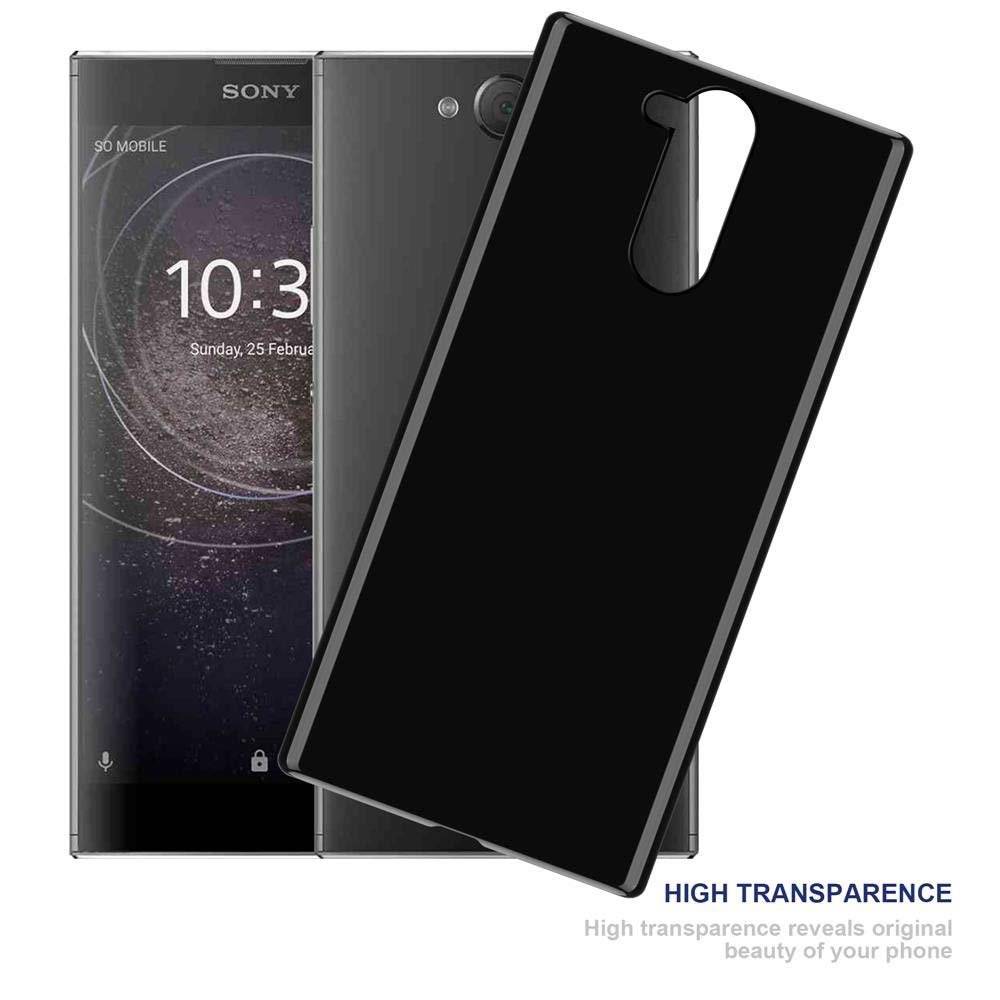 Cadorabo Hülle für Sony Xperia XA2 Hülle in SCHWARZ - Handyhülle aus TPU Silikon - Silikonhülle Schutzhülle Ultra Slim Soft Back Cover Case Bump