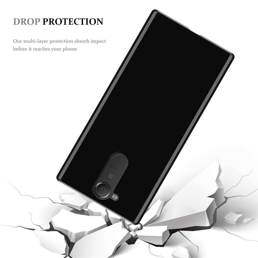 Cadorabo Hülle für Sony Xperia XA2 Hülle in SCHWARZ - Handyhülle aus TPU Silikon - Silikonhülle Schutzhülle Ultra Slim Soft Back Cover Case Bump