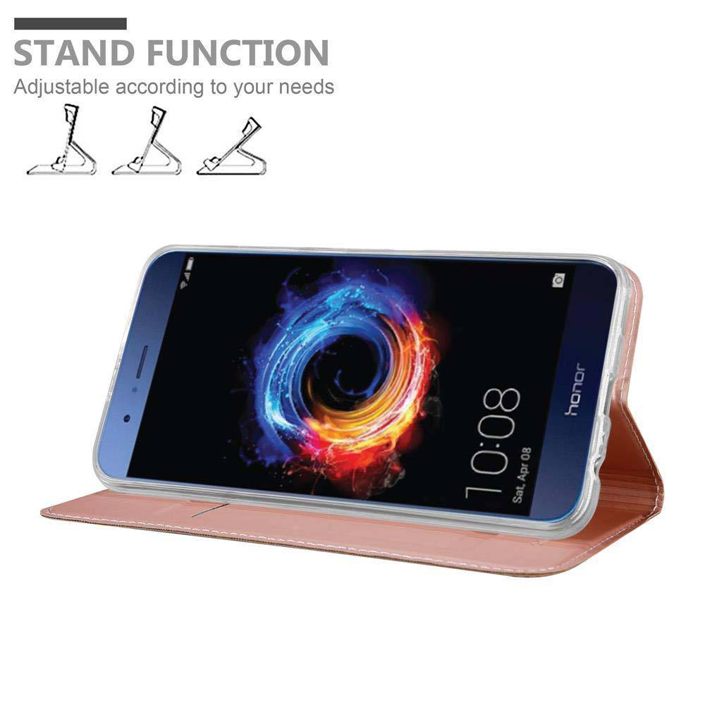 Cadorabo Handyhülle für Honor 8 PRO Schutz Hülle in Rosa Cover Etui Book Case Booklet