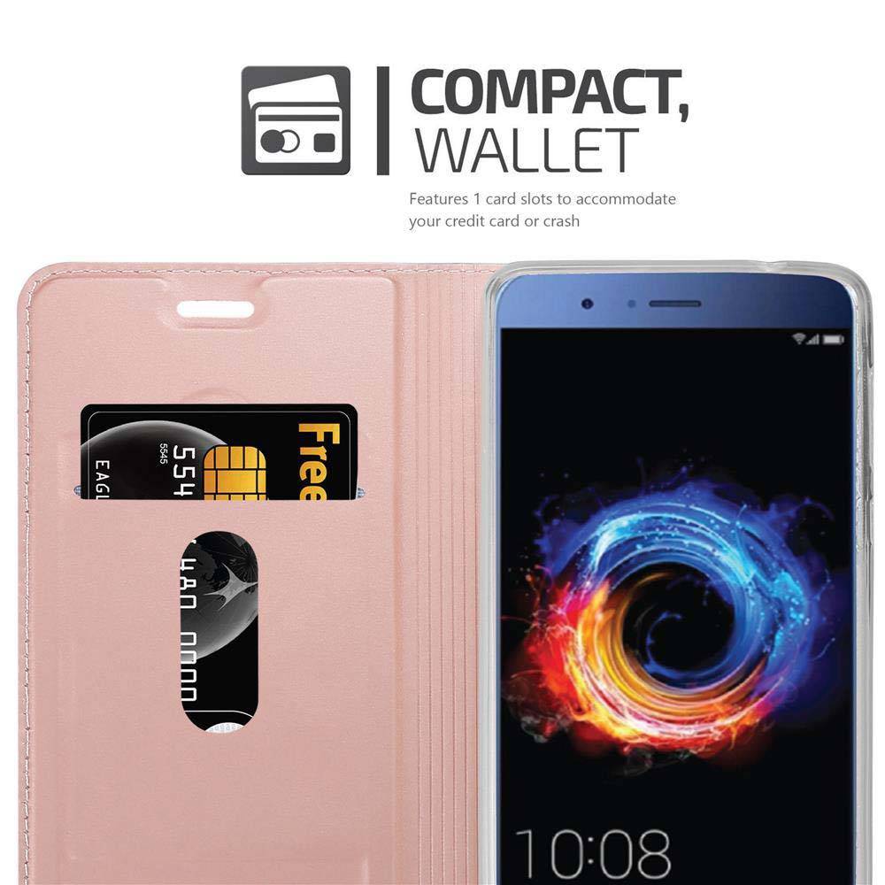 Cadorabo Handyhülle für Honor 8 PRO Schutz Hülle in Rosa Cover Etui Book Case Booklet