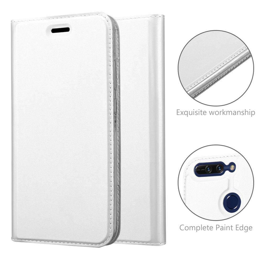 Cadorabo Handyhülle für Honor 8 PRO Schutz Hülle in Silber Cover Etui Book Case Booklet