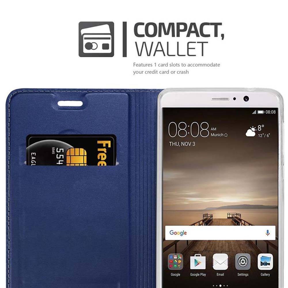 Cadorabo Handyhülle für Huawei MATE 9 Schutz Hülle in Blau Cover Etui Book Case Booklet