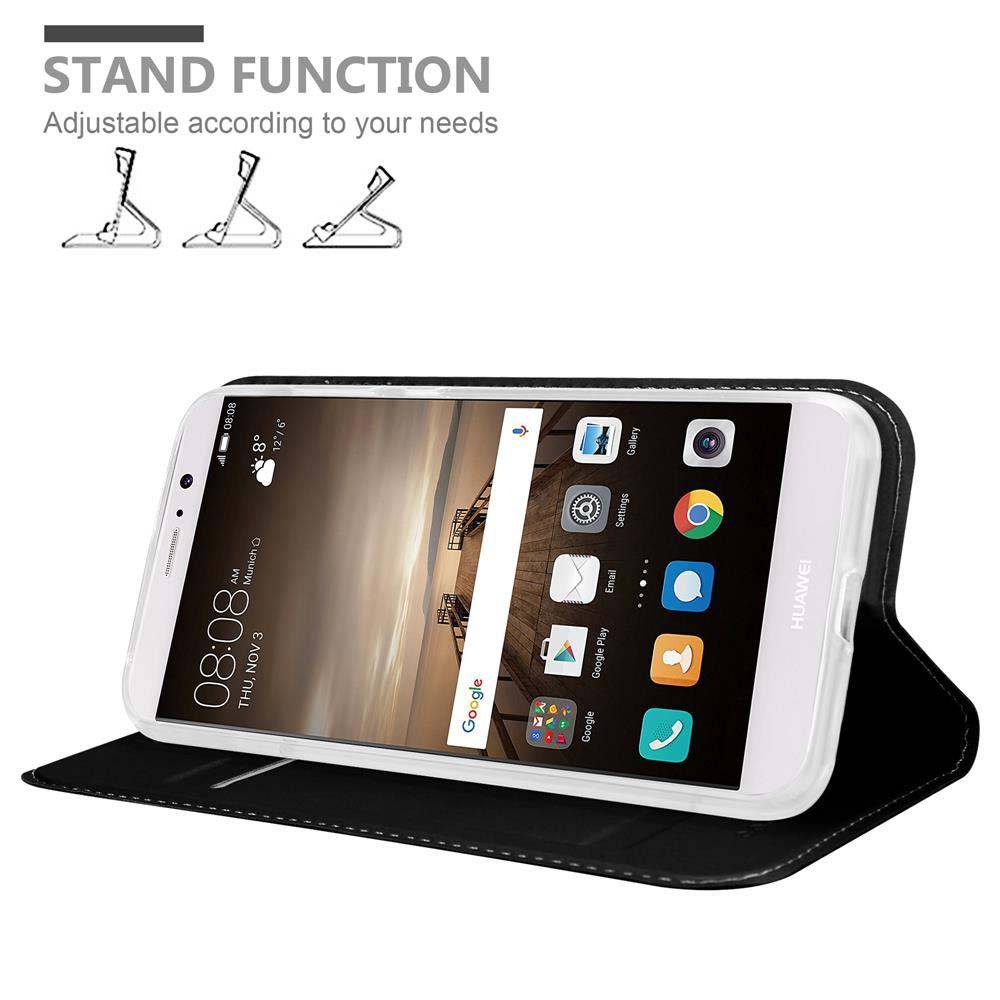 Cadorabo Handyhülle für Huawei MATE 9 Schutz Hülle in Schwarz Cover Etui Book Case Booklet