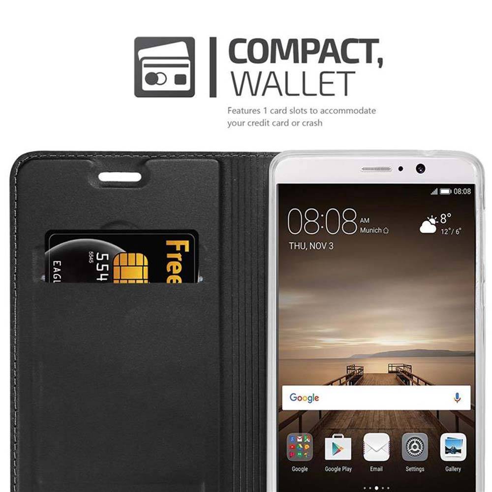 Cadorabo Handyhülle für Huawei MATE 9 Schutz Hülle in Schwarz Cover Etui Book Case Booklet