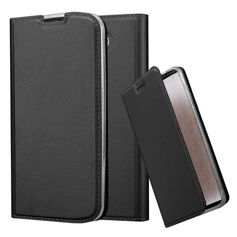 Cadorabo Handyhülle für LG K10 2016 Schutz Hülle in Schwarz Cover Etui Book Case Booklet