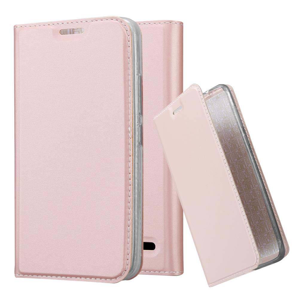 Cadorabo Handyhülle für Motorola MOTO E4 Schutz Hülle in Rosa Cover Etui Book Case Booklet