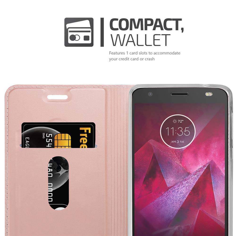 Cadorabo Handyhülle für Motorola MOTO Z Schutz Hülle in Rosa Cover Etui Book Case Booklet