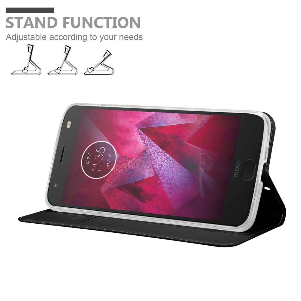 Cadorabo Handyhülle für Motorola MOTO Z Schutz Hülle in Schwarz Cover Etui Book Case Booklet