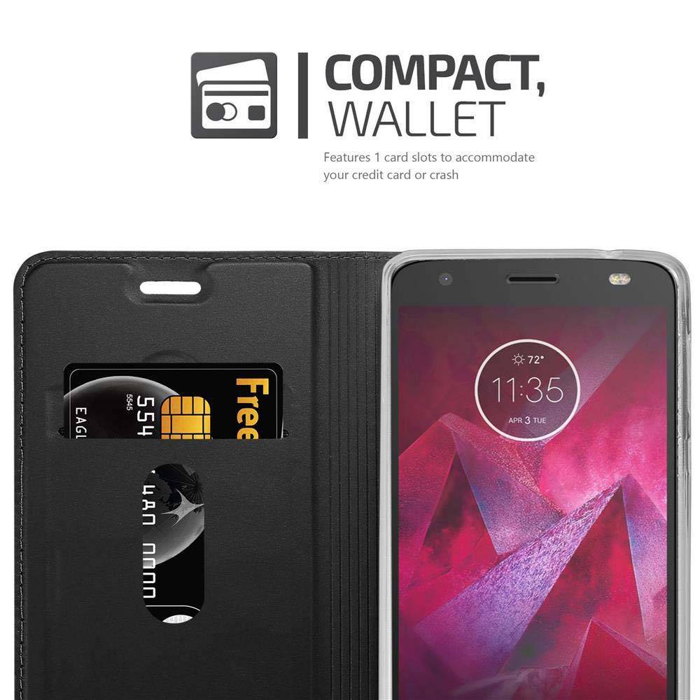 Cadorabo Handyhülle für Motorola MOTO Z Schutz Hülle in Schwarz Cover Etui Book Case Booklet