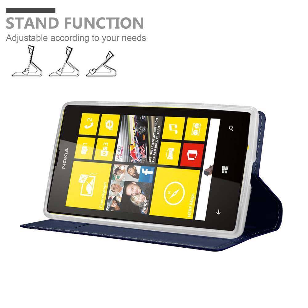 Cadorabo Handyhülle für Nokia Lumia 520 / 521 Schutz Hülle in Blau Cover Etui Book Case Booklet