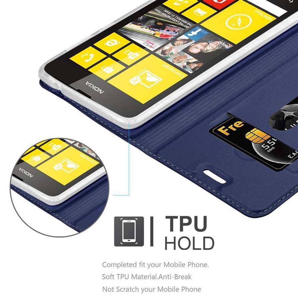 Cadorabo Handyhülle für Nokia Lumia 520 / 521 Schutz Hülle in Blau Cover Etui Book Case Booklet