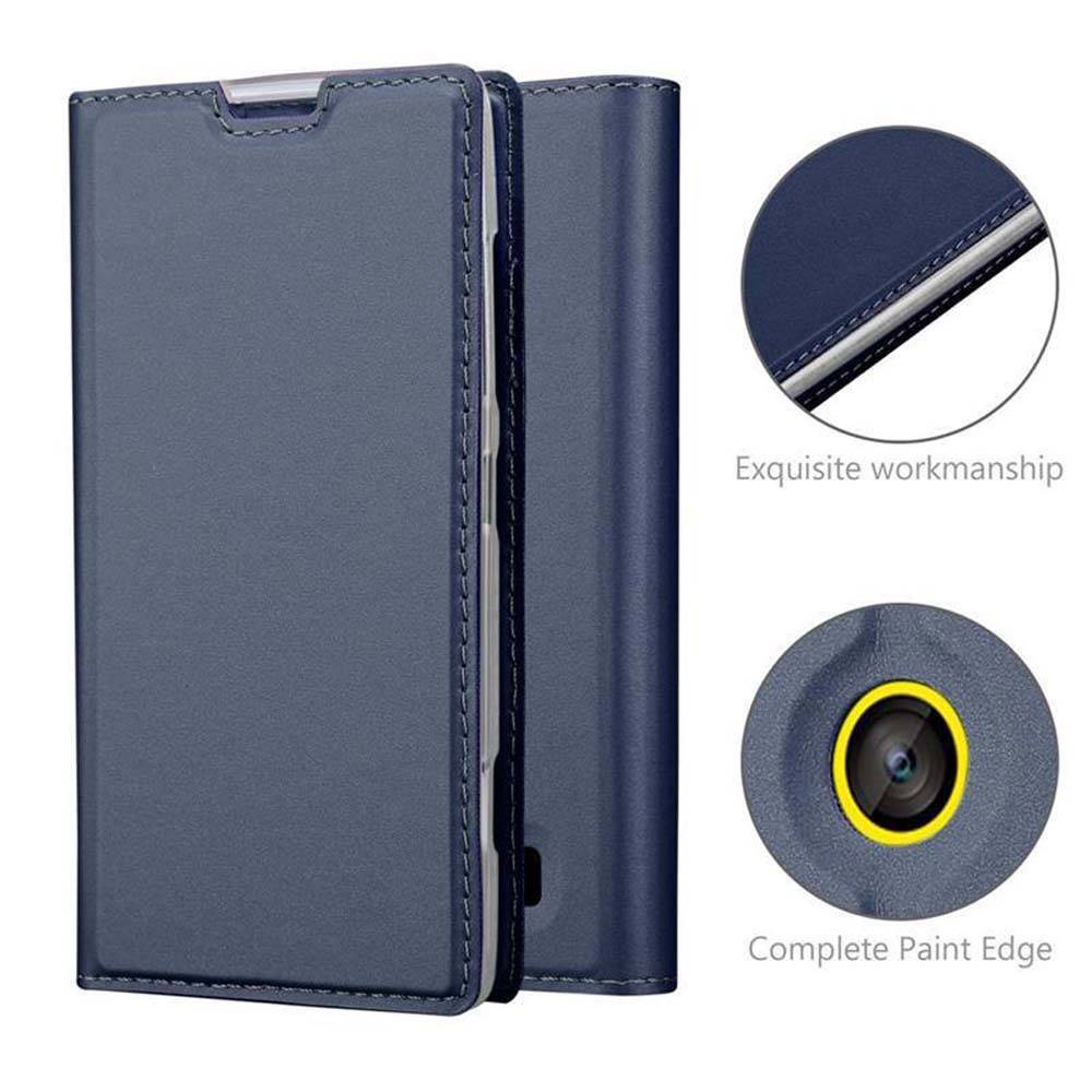 Cadorabo Handyhülle für Nokia Lumia 520 / 521 Schutz Hülle in Blau Cover Etui Book Case Booklet