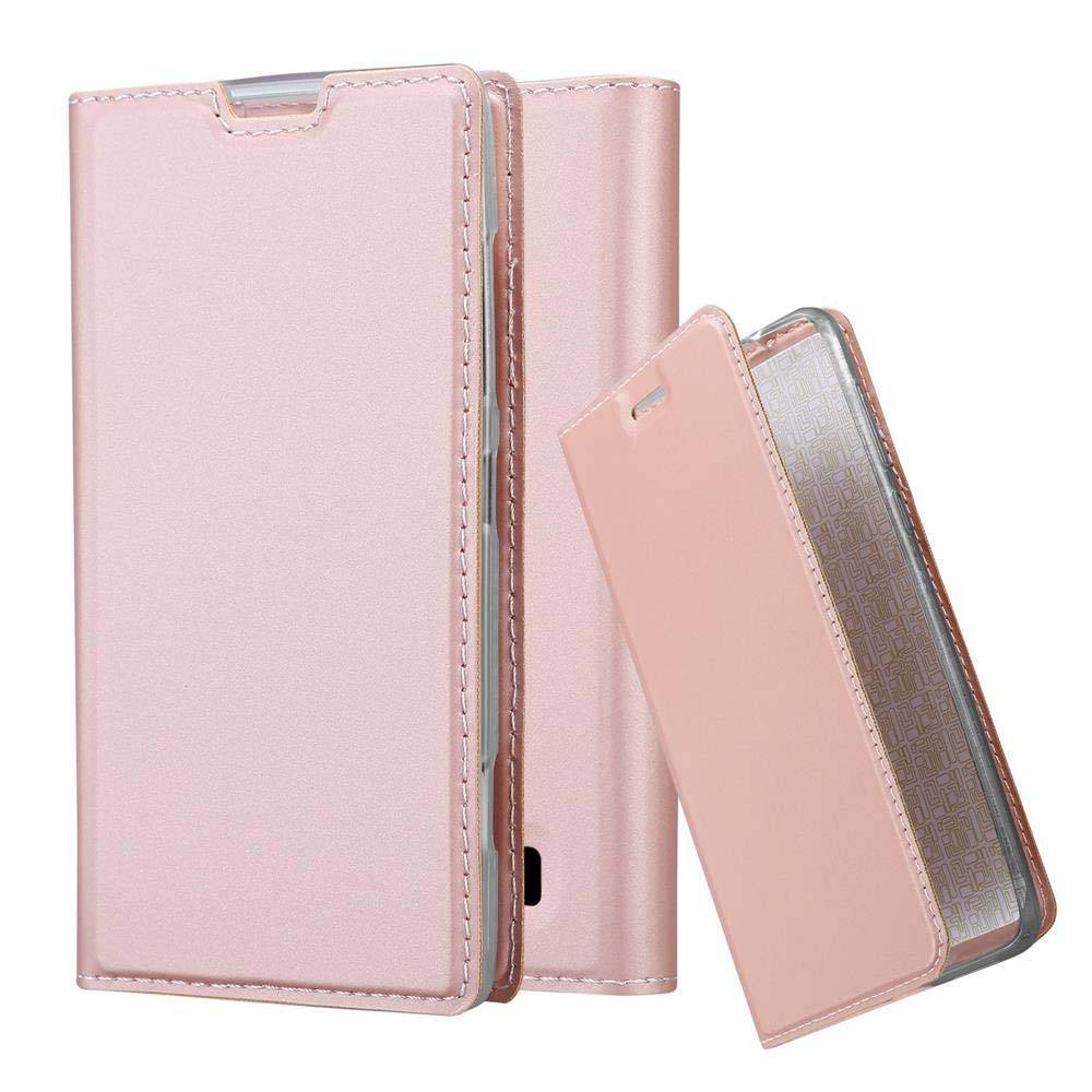 Cadorabo Handyhülle für Nokia Lumia 520 / 521 Schutz Hülle in Rosa Cover Etui Book Case Booklet