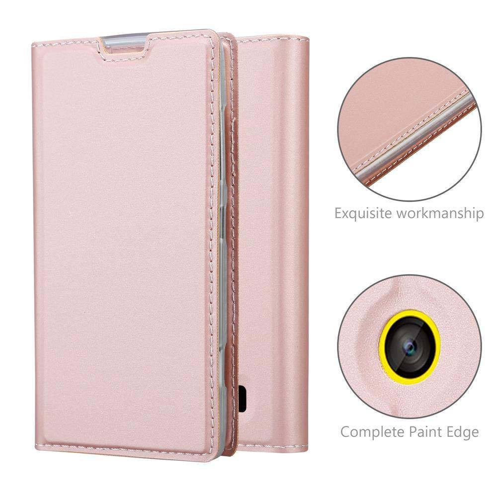 Cadorabo Handyhülle für Nokia Lumia 520 / 521 Schutz Hülle in Rosa Cover Etui Book Case Booklet