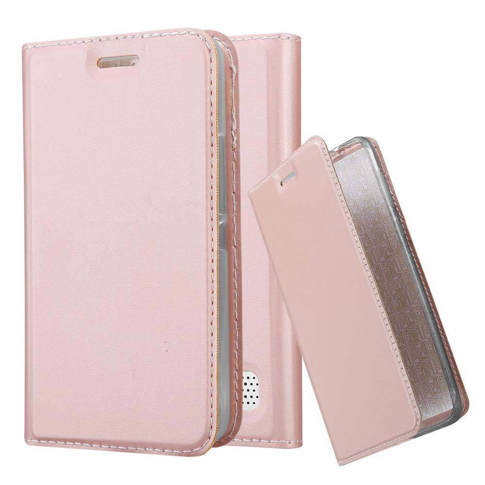Cadorabo Handyhülle für Sony Xperia E1 Schutz Hülle in Rosa Cover Etui Book Case Booklet