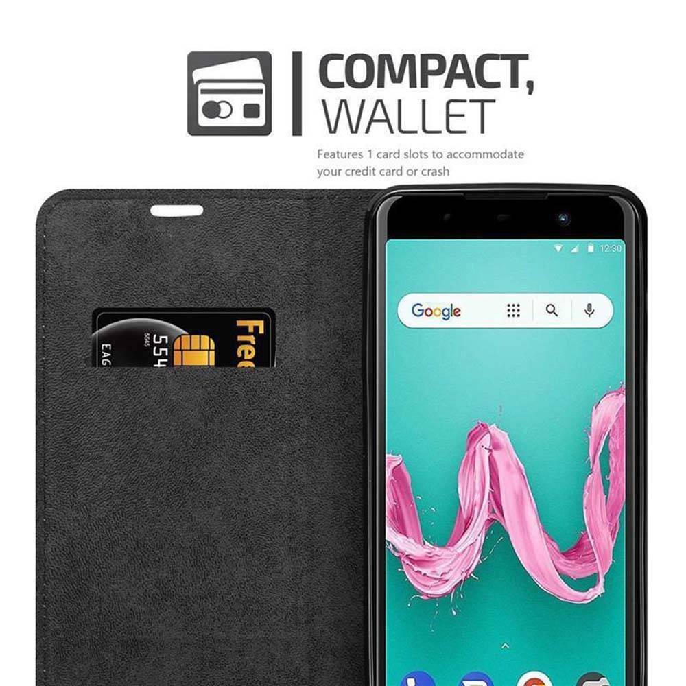 Cadorabo Hülle für WIKO LENNY 5 Schutz Hülle in Rot Handyhülle Etui Case Cover Magnetverschluss