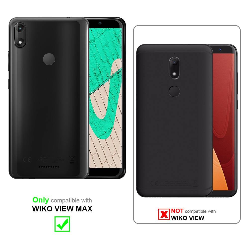 Cadorabo Hülle für WIKO VIEW MAX Schutz Hülle in Rot Handyhülle Etui Case Cover Magnetverschluss