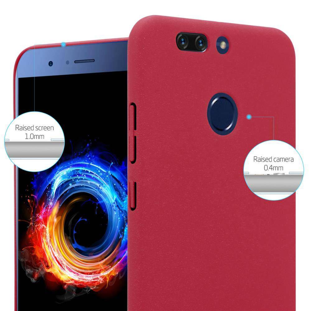 Cadorabo Schutzhülle für Honor 8 PRO Hülle in Rot Etui Hard Case Handyhülle Cover