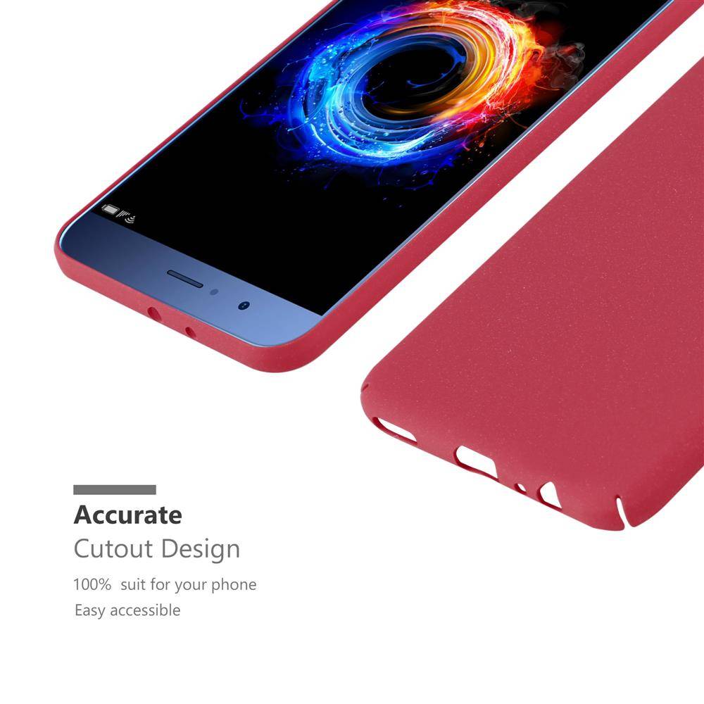 Cadorabo Schutzhülle für Honor 8 PRO Hülle in Rot Etui Hard Case Handyhülle Cover
